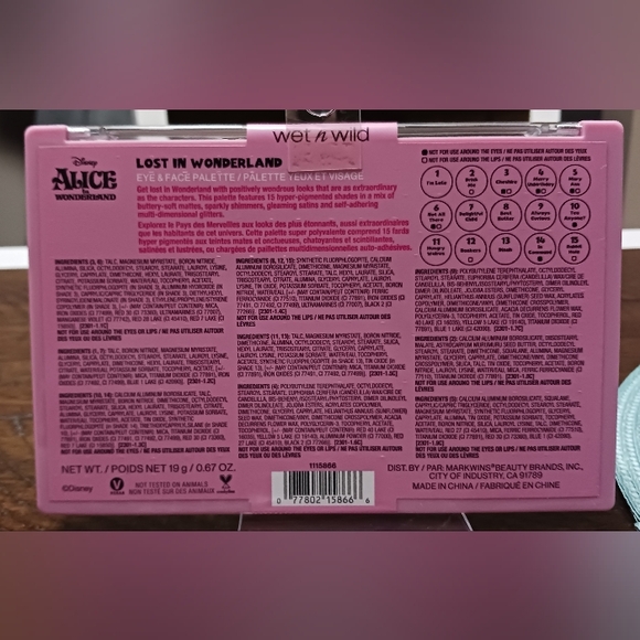 London Soho New York Disney Alice & Wonderland Makeup Bag & Wet n Wild Set of 3✨ - Picture 13 of 17
